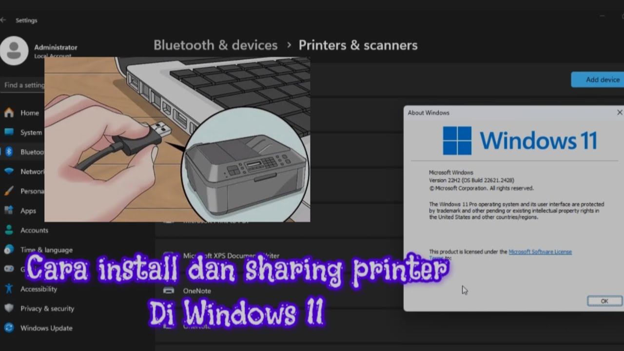 Install dan sharing printer windows 11