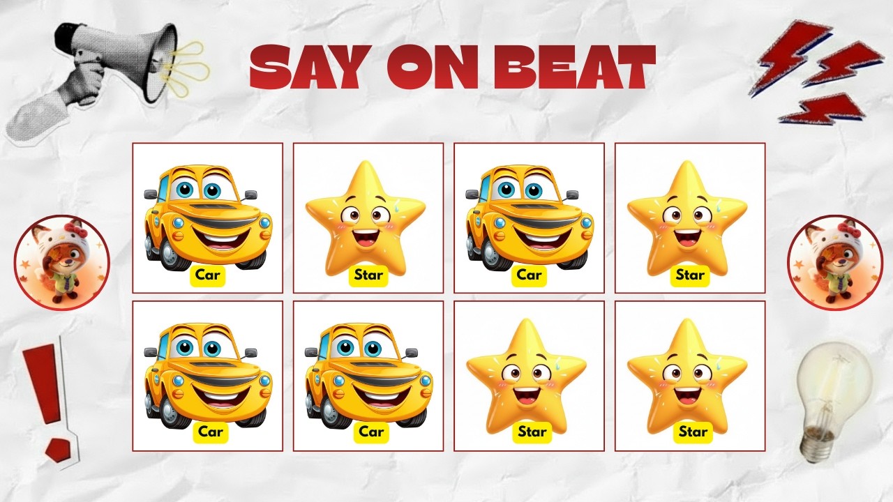 Say The Word On Beat Challenge | Level 1 - 5 | Level Easy to Insane