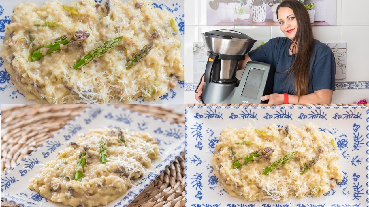 Risotto con espárragos y champiñones preparado en MyCook Touch ❤️