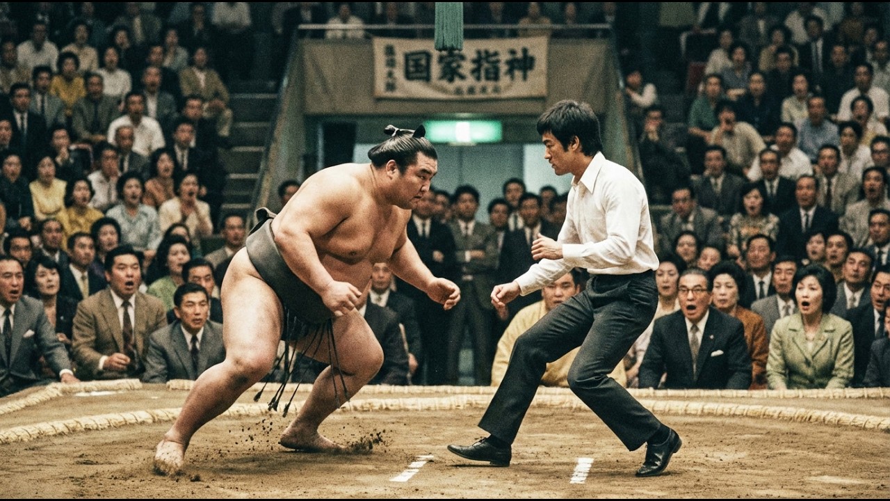 Sumo Champion Said Size Always Wins &mdash; Picked Bruce Lee &mdash; 800 Japanese Silent