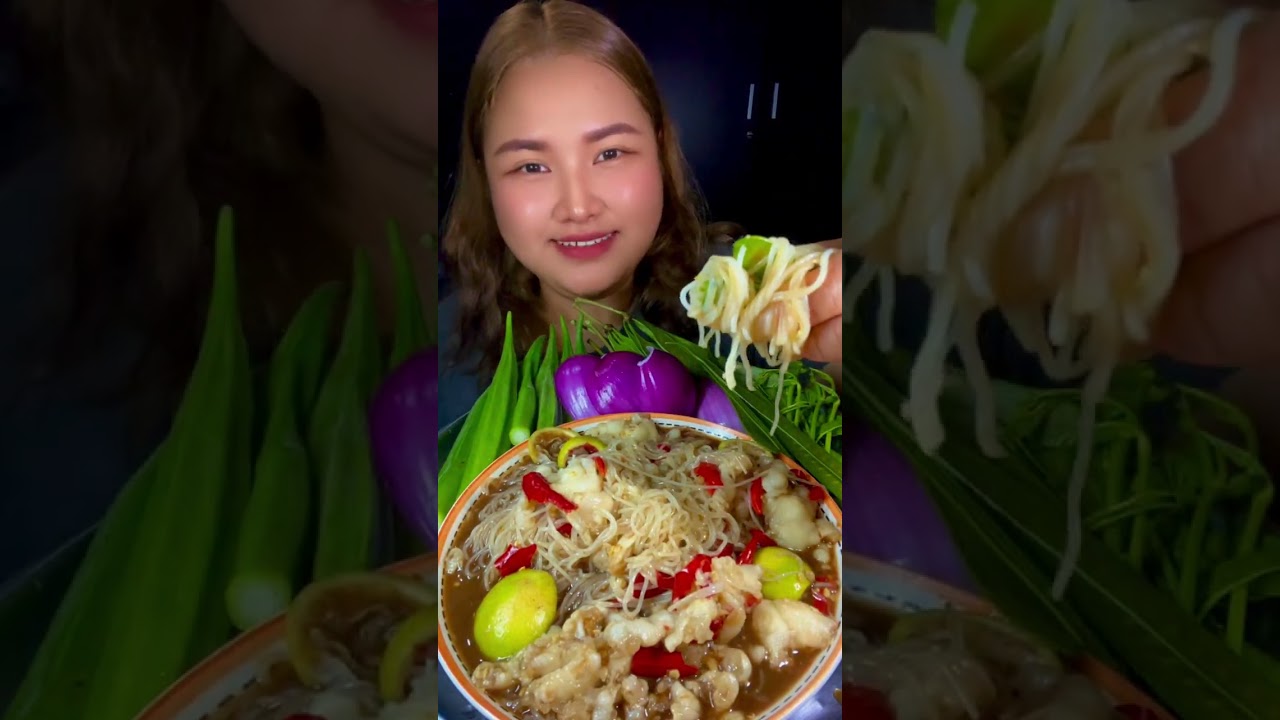 ตำเล็บมือนางจ้า #food  #cooking 