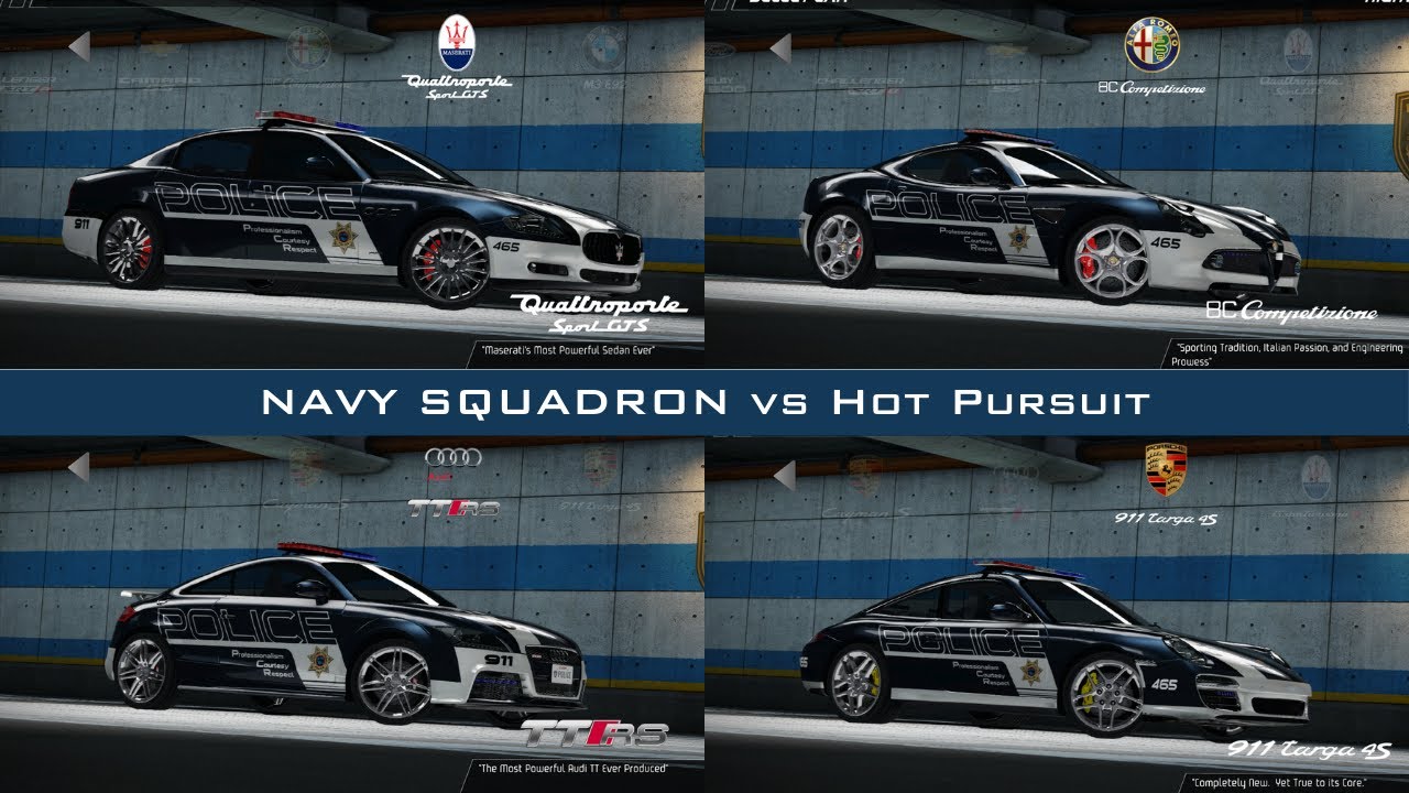 #nfshotpursuit NAVY SQUADRON vs HOT PURSUIT