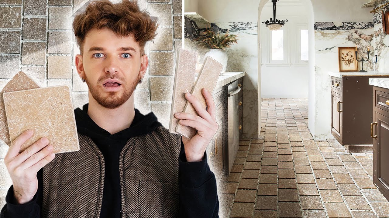 DIY TILE FLOORS IN MY KITCHEN *Antique Look for LESS*