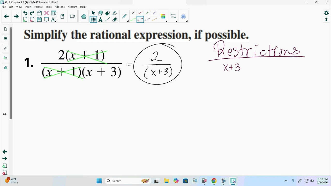Algebra 2 Chapter 7.3 (1a)