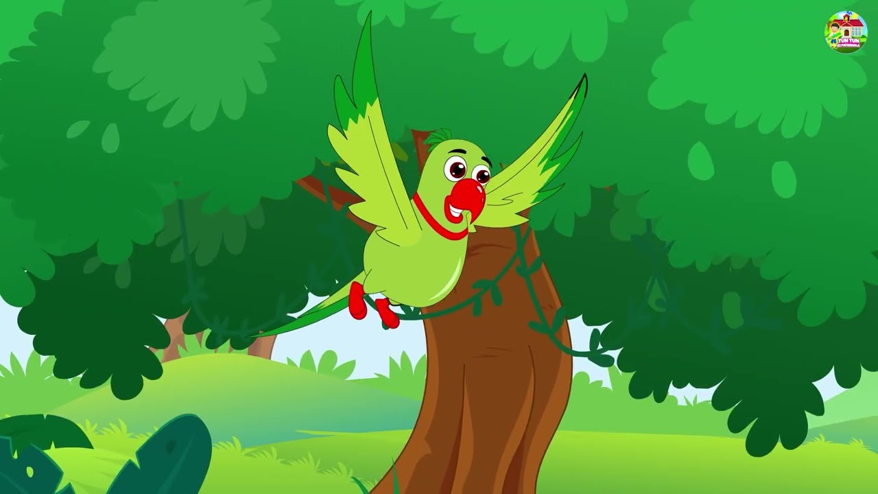 Main Tota Hare Rang Ka | मैं तोता मैं तोता | Mitthu Mitthu | Hindi Rhymes For Kids Poem #cartoon