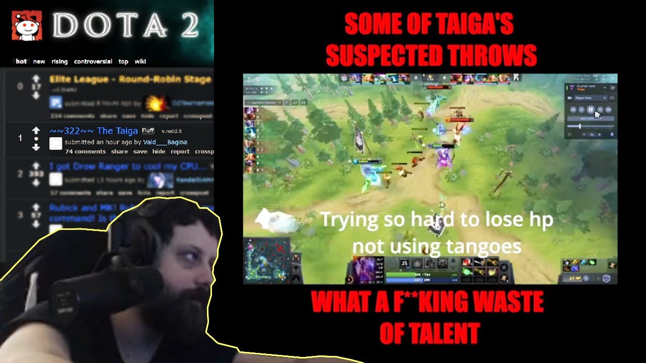 Gorgc Reacts to Compilation of Taiga 322 Moments - Dota 2 Drama Unleashed