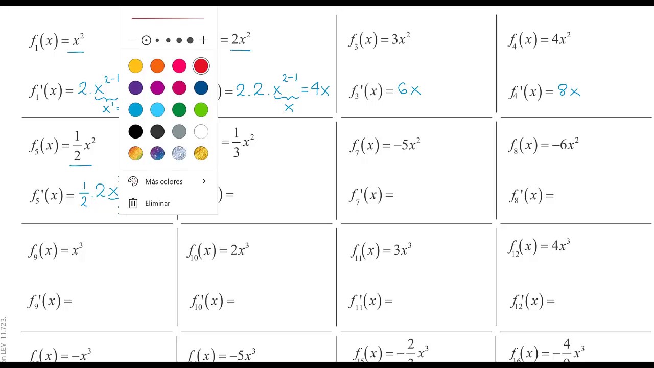 9   Derivadas de funciones simples