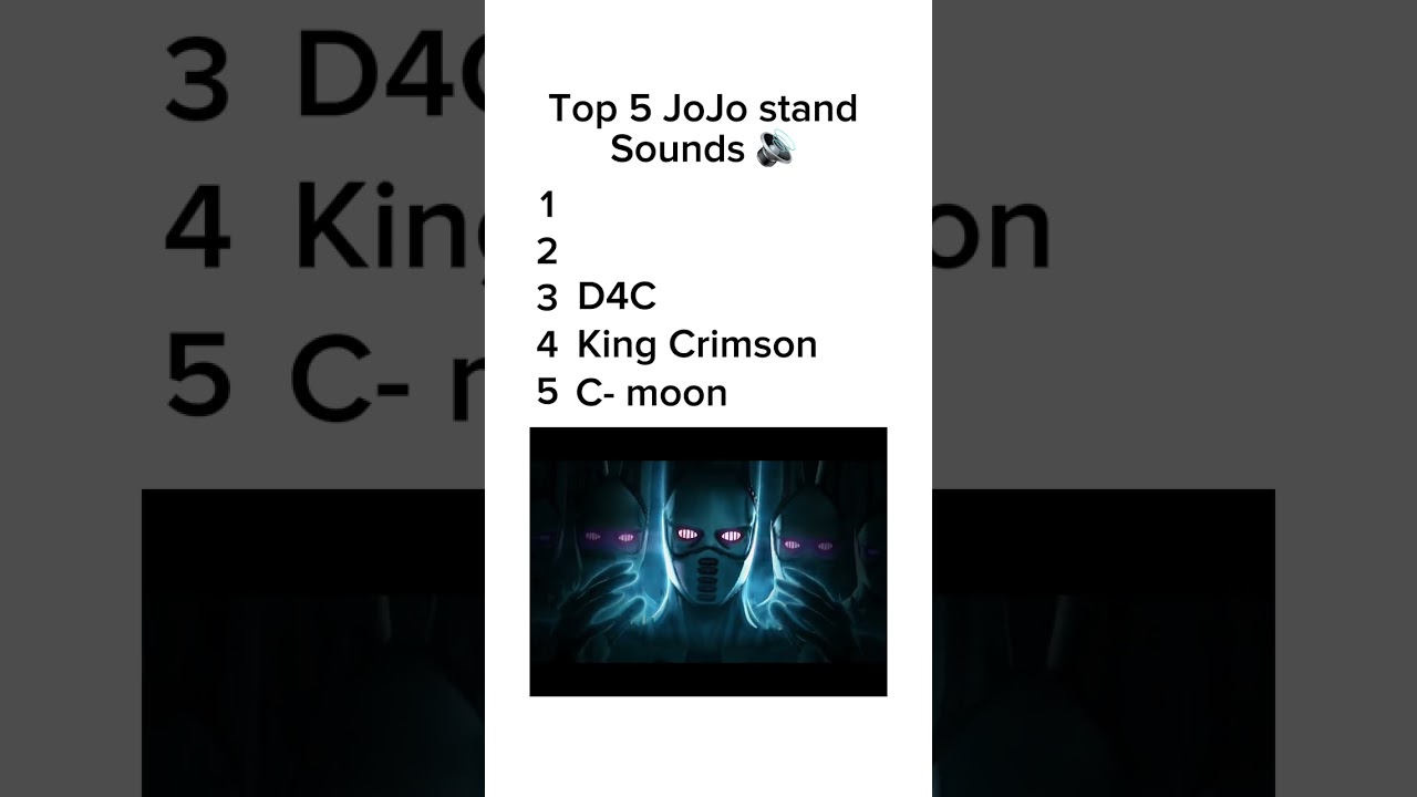 Best JoJo Stand Sounds Effects