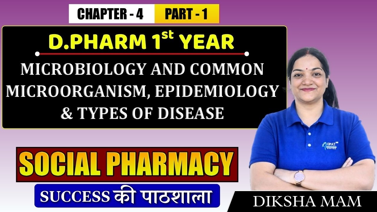 D.Pharm 1st Year | Social Pharmacy: Microbiology, Common Microorganisms, Epidemiology | C 4 (P 1)