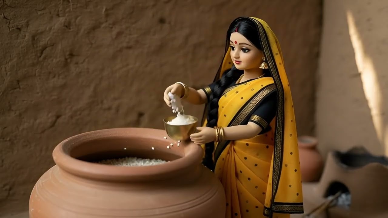 Miniature Doll Vegetable Biryani Cooking ASMR | Indian Village Tiny Kitchen Recipe