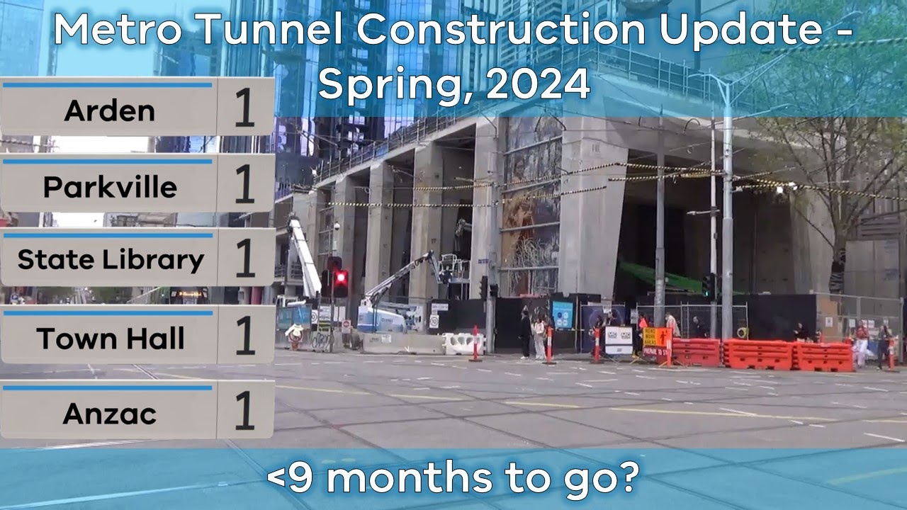 Metro Tunnel Construction Update Spring 2024 (Melbourne Railway Vlog 233)