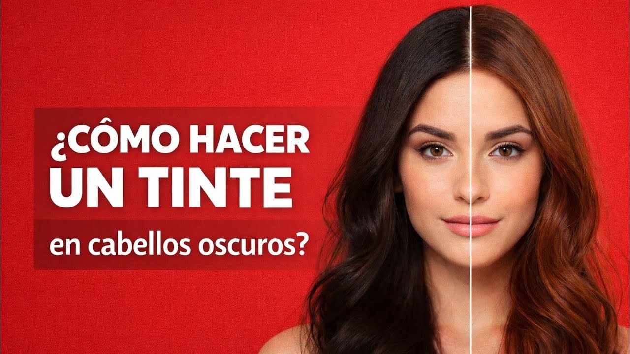Como hacer un TINTE en cabellos oscuros y evitar tono ROJIZOS