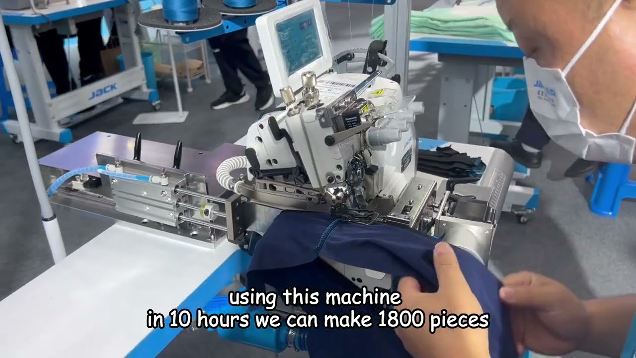 JK-797TDI-FR09 Automatically attaching round collar machine #KnittingAutomation    #CISMA2021