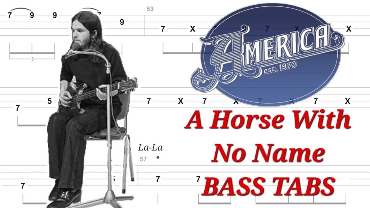 America - A Horse With No Name BASS TABS | Cover | Tutorial | Lesson