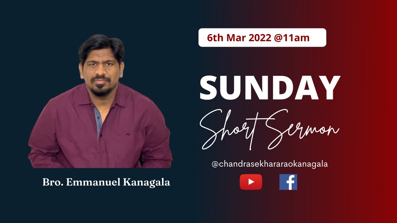 Sunday Message 6th Mar 2022| Msg: Bro. Emmanuel Kanagala | Bethel Prayer House - Parchur