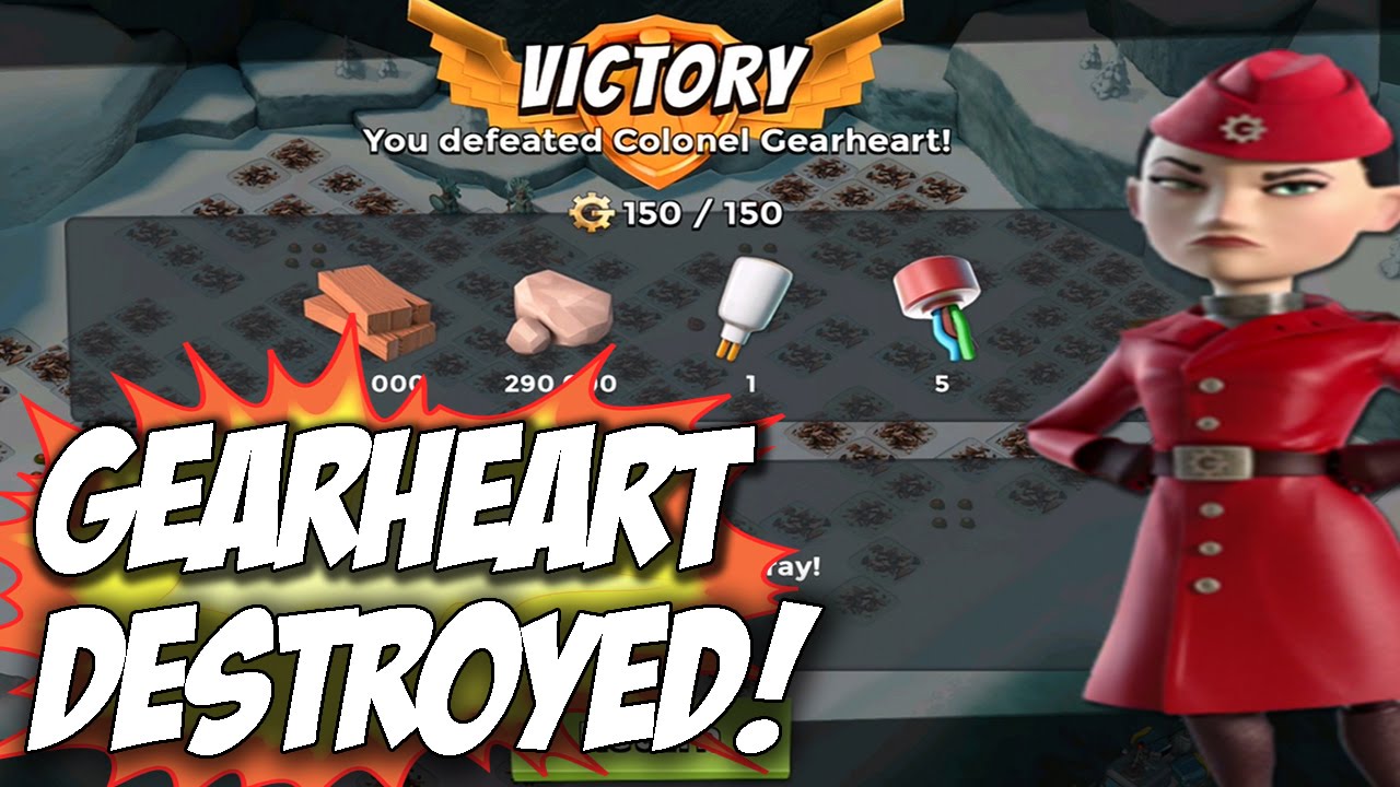 Colonel GearHeart Defeated! How To Beat War Factory | Boom Beach New Event Gameplay