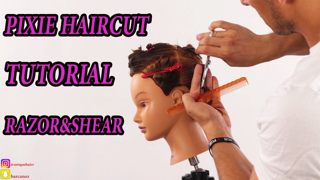How to master pixie haircut with razor comb and shear step by step tutorial BY HAIRMANI 
