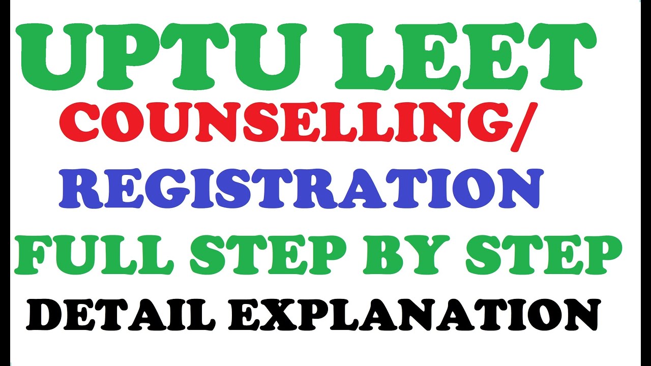 UPTU COUNSELLING/REGISTRATIONS STEP BY STEP FOR UP POLYTECHNIC/DIPLOMA STUDENTS  2020 ADMISSION