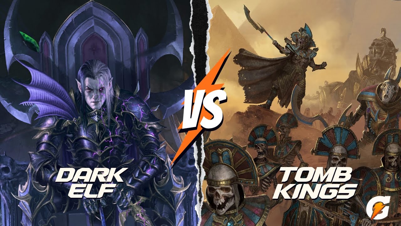 Elfi Oscuri vs Re dei Sepolcri - Disfida di Myrmidia - round 1 - WARHAMMER 3 - multyplayer