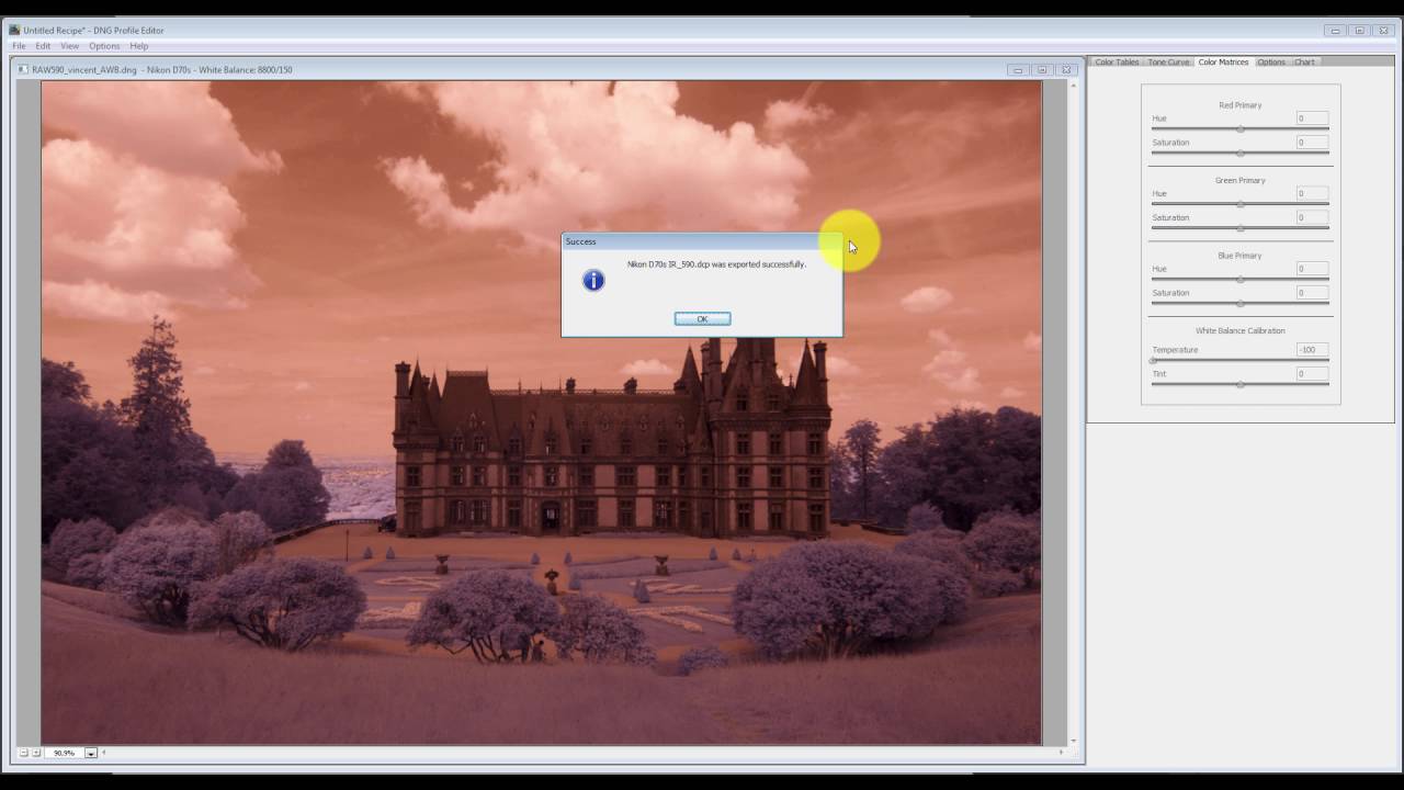TUTO PHOTOGRAPHIE INFRAROUGE : DNG Profile Editor