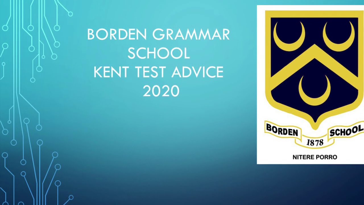 BGS Kent Test Advice 2020