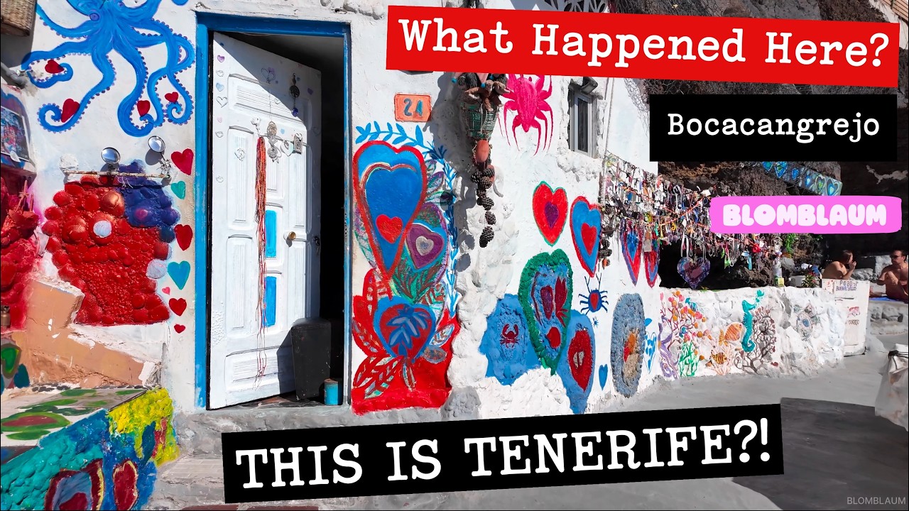 Bocacangrejo Tenerife 🇪🇸 Colourful Cliff Village Walk | Playa La Nea to Hidden Art & Local Life