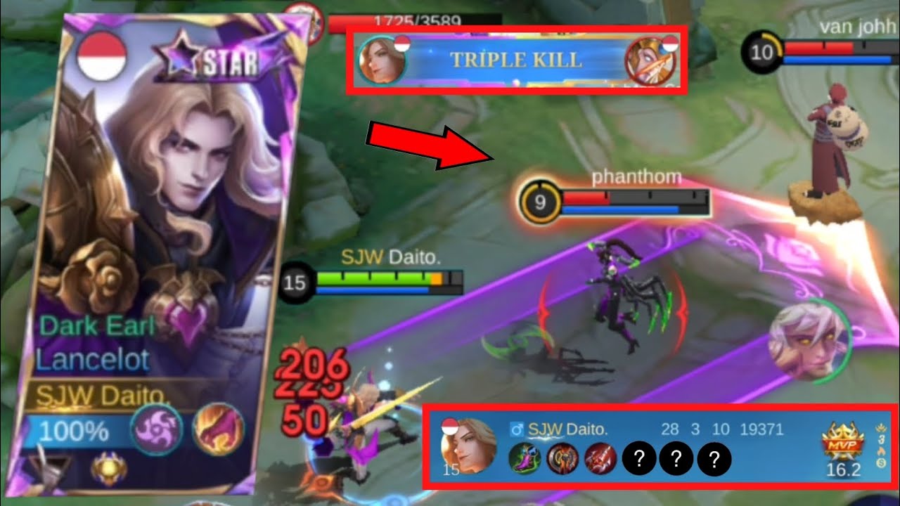 28 KILL!!! BEST BUILD AUTO INSTANT KILL🔥🔥 , GAMEPLAY LANCELOT SNOWBALL AND BEST ROTATION