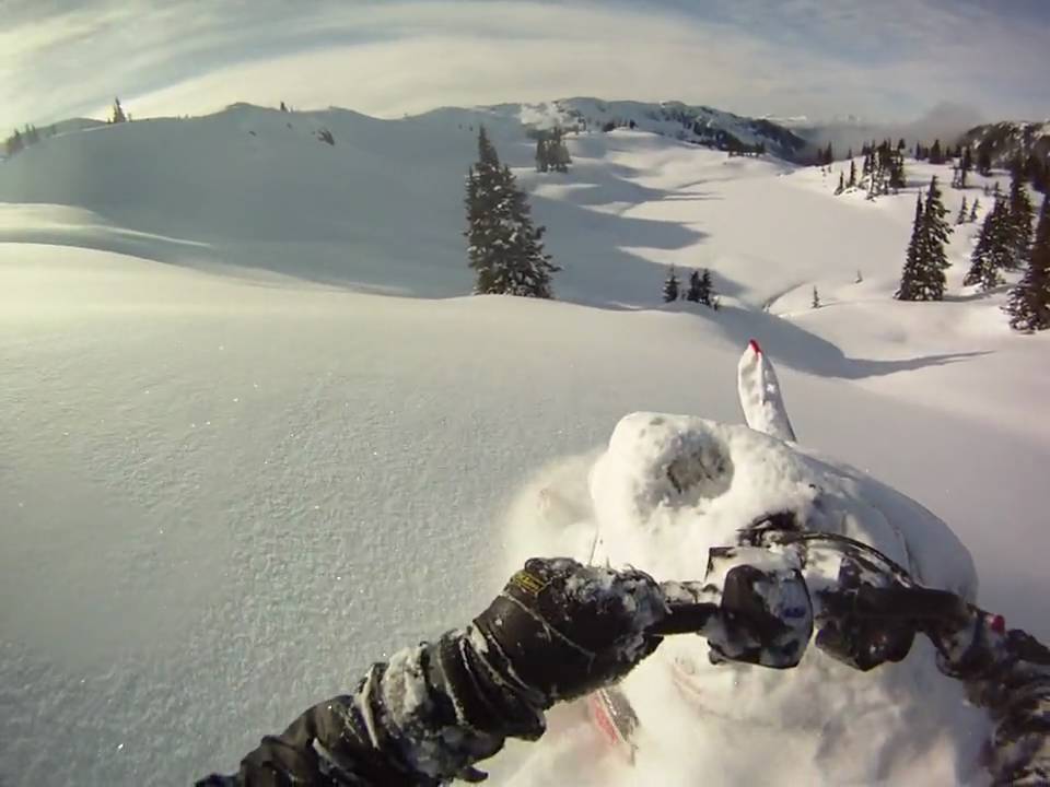 Helmet cam snowmobile vid