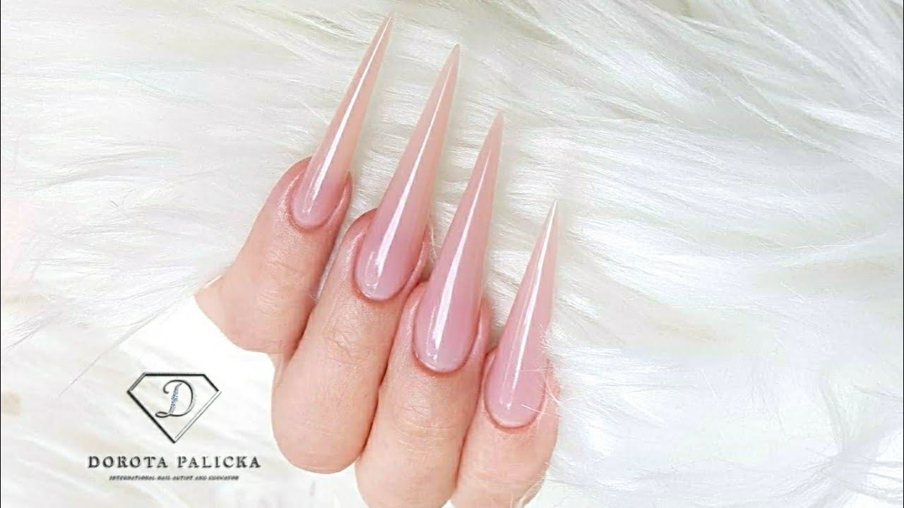 How to sculpt stiletto fiber gel nails. Fiber gel nails application