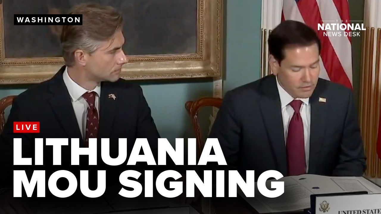 Sekretarz stanu Marco Rubio bierze udział w podpisaniu protokołu ustaleń z Litwą