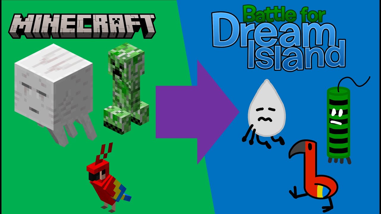 I Turned Minecraft Mobs Into BFDI Characters