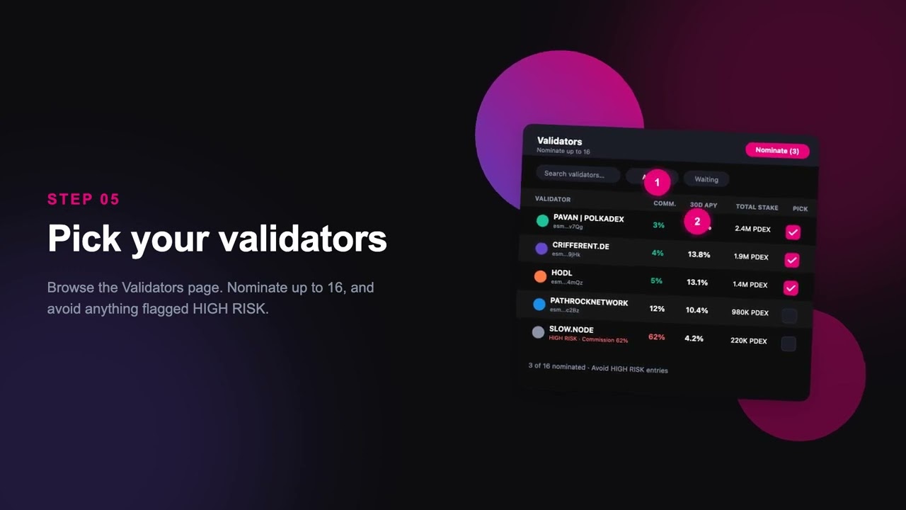 How to Stake PDEX in Under a Minute &mdash; Polkadex Staking Guide