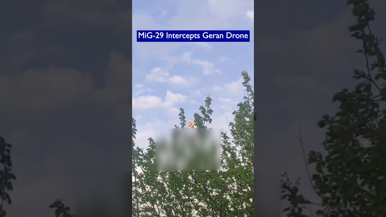 Украинский МиГ-29 сбил беспилотник &laquo;Герань-2&raquo; ракетой Р-73!!