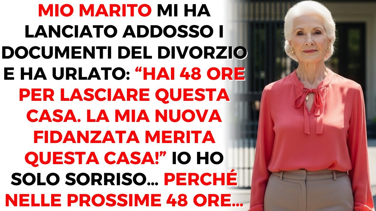 Mio marito mi ha dato i documenti del divorzio e mi ha cacciata per l’amante, ma 48 ore dopo lui...