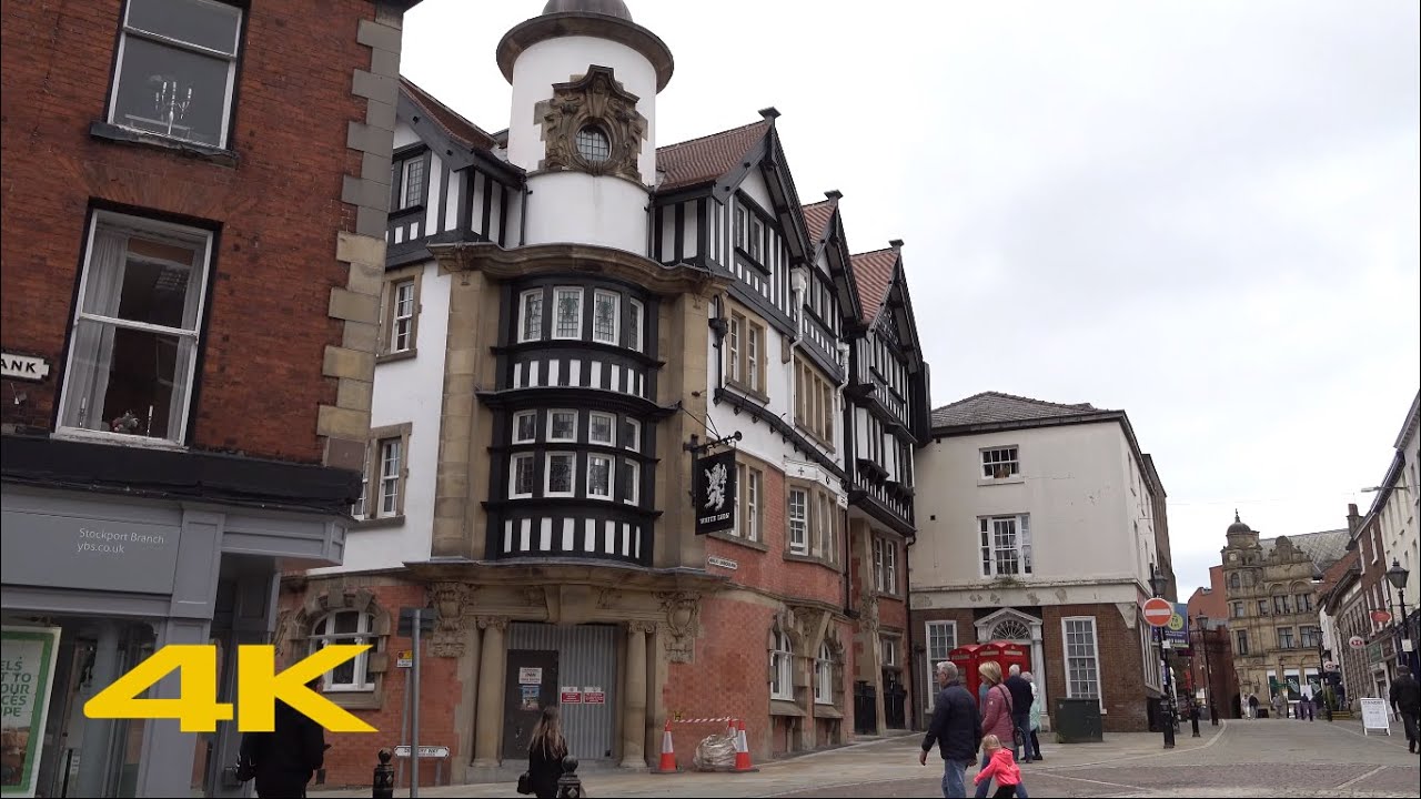 Stockport Walk: Town Centre【4K】