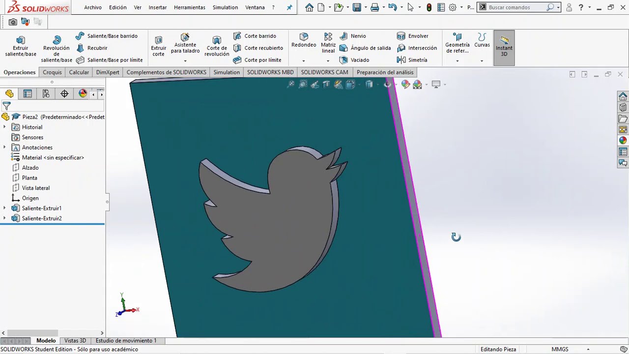 Logotipo en Solidworks