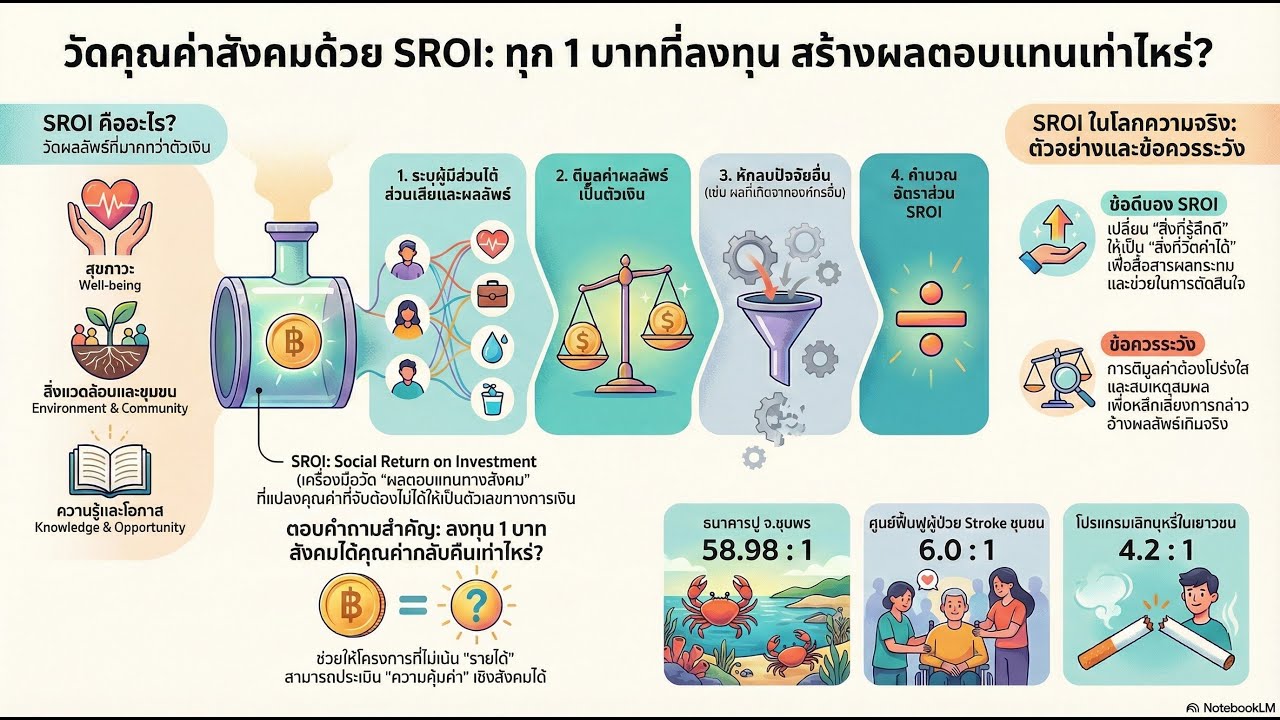 SROI ผลตอบแทนทางสังคมจากการลงทุน (Social Return on Investment)