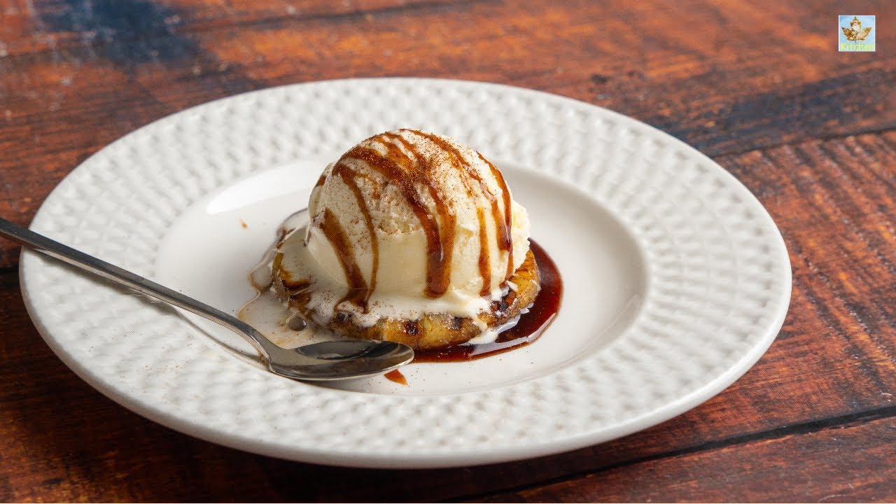 Rum Soaked Grilled Pineapple Dessert