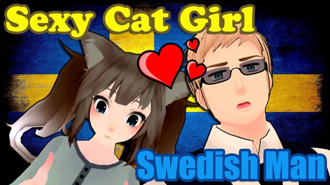 Sexy Cat Girl E-Dates Swedish Man In VR