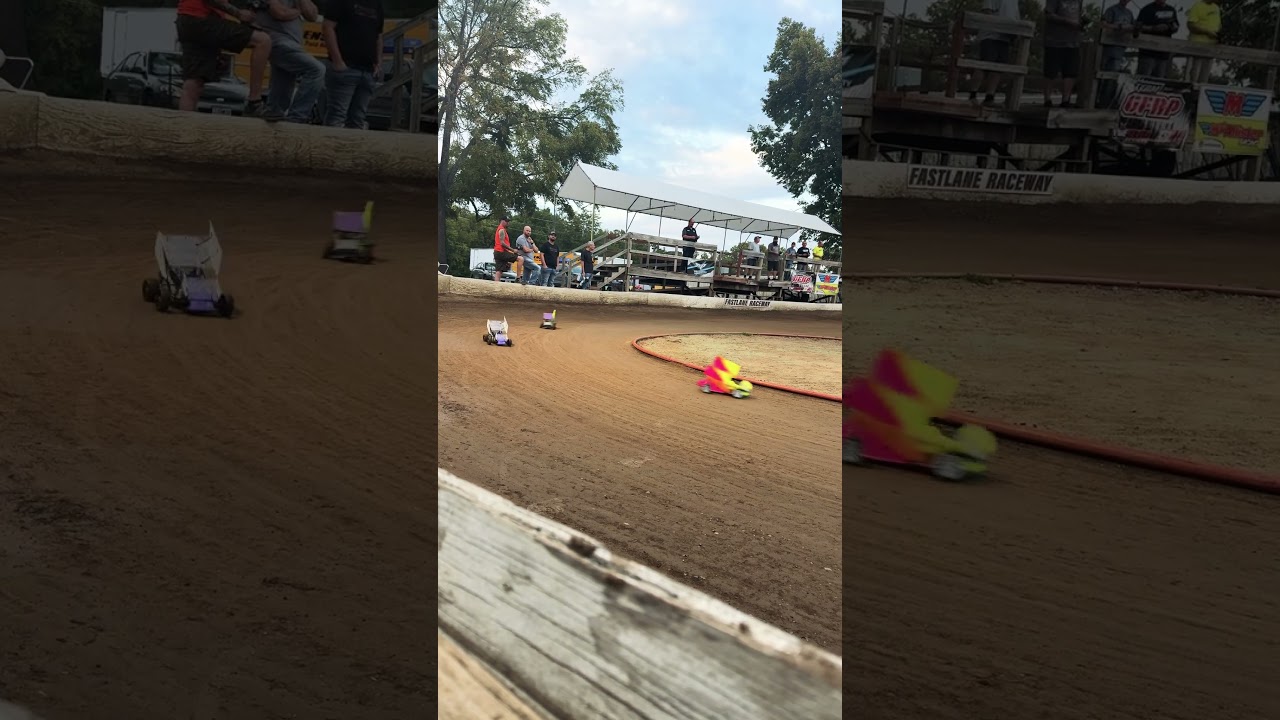 Rc sprint cars on the oval