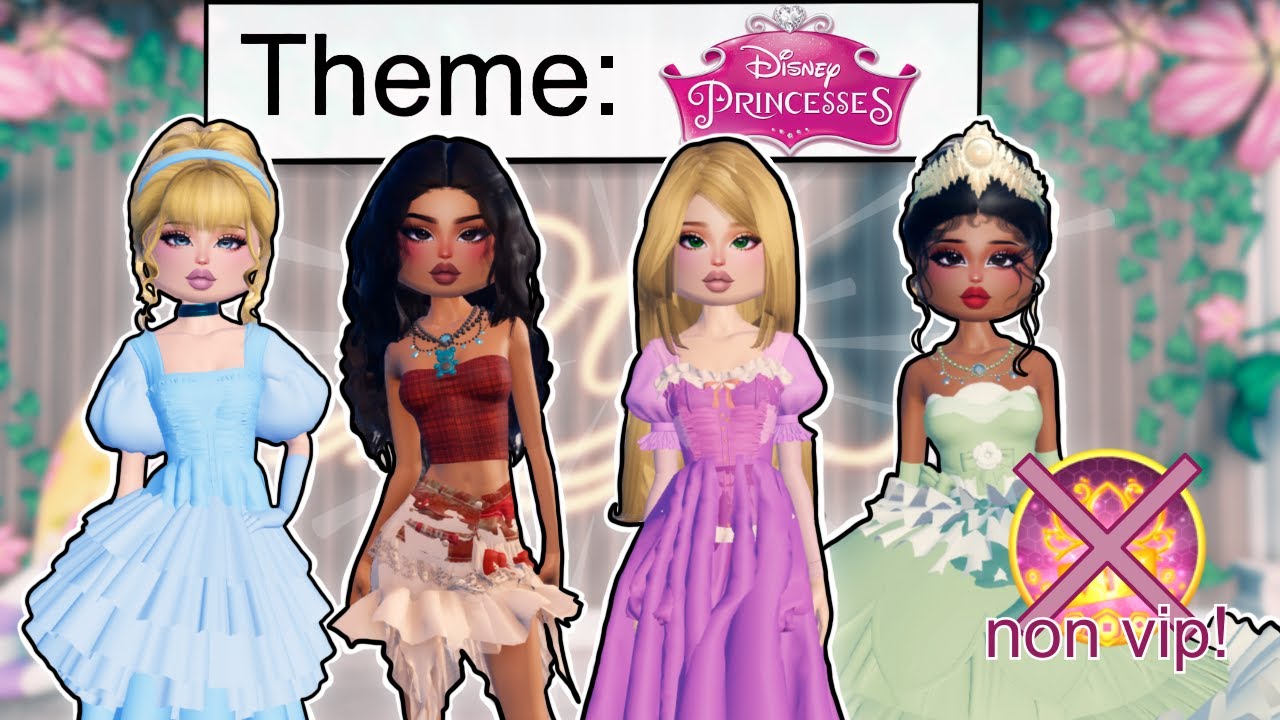 HOW TO DRESS LIKE DISNEY PRINCESSES IN DRESS TO IMPRESS *NON VIP*