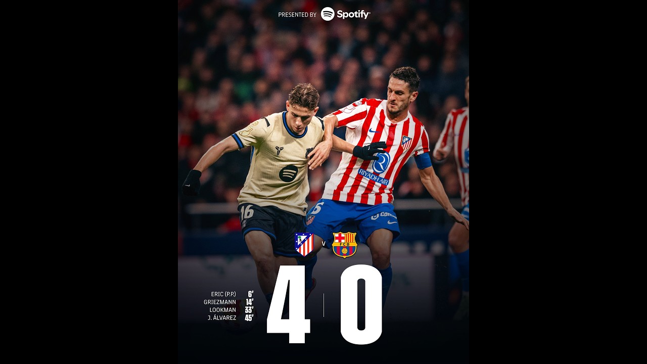 Copa Del Rey: Semifinales Ida: Atlético Madrid 4 vs FC Barcelona 0 Humillante Derrota ¿Esperanzas?