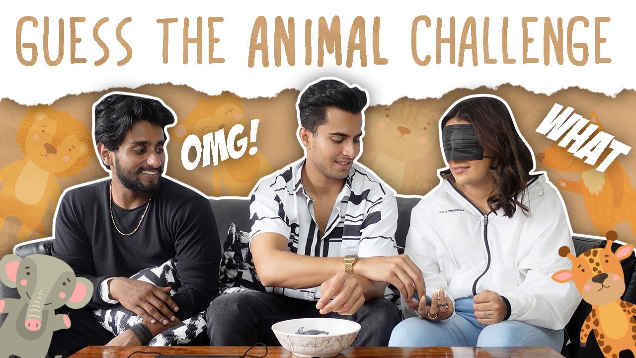 GUESS THE ANIMAL CHALLENGE😝|FT. Mrunu & Tushar🤣|Must watch😲|Anirudh Sharma