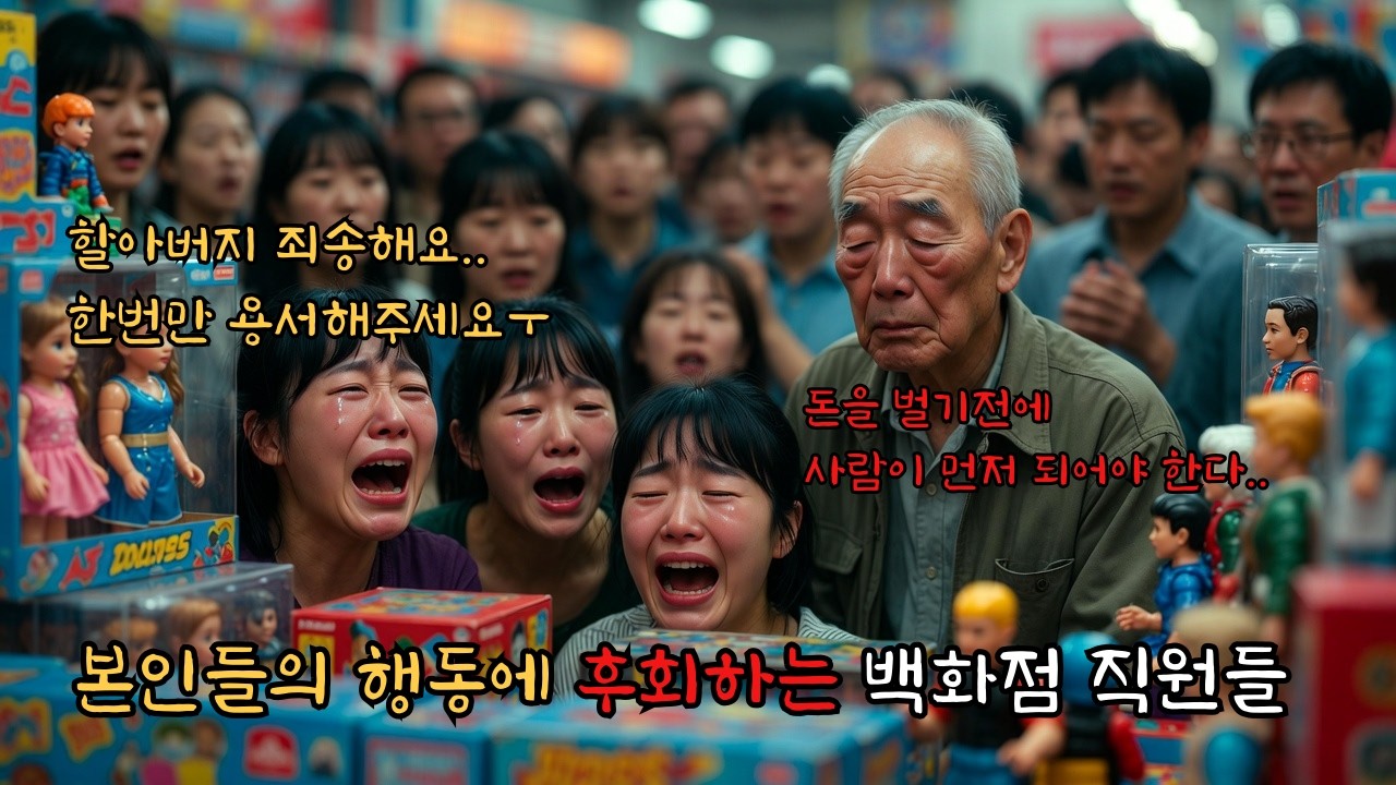 본인들의 행동에 후회하는 백화점 직원들