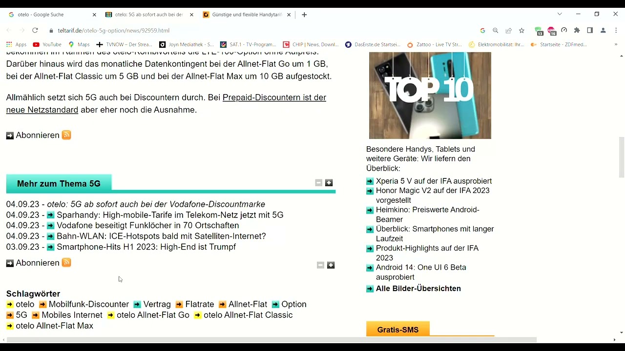 Otelo Tarife bekommen jetzt 5G und mehr Datenvolumen!