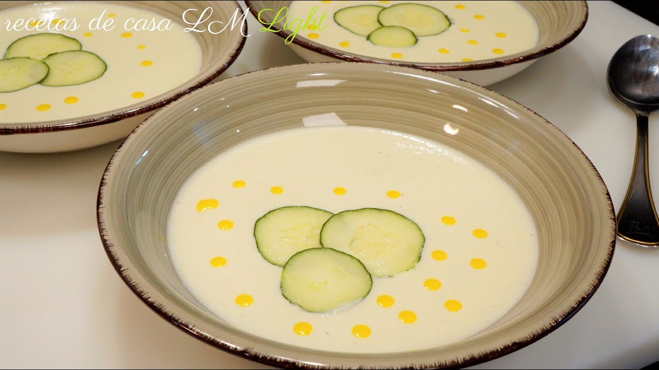 CREMA FRÍA DE PEPINO RECETA SALUDABLE FÁCIL Y RÁPIDA