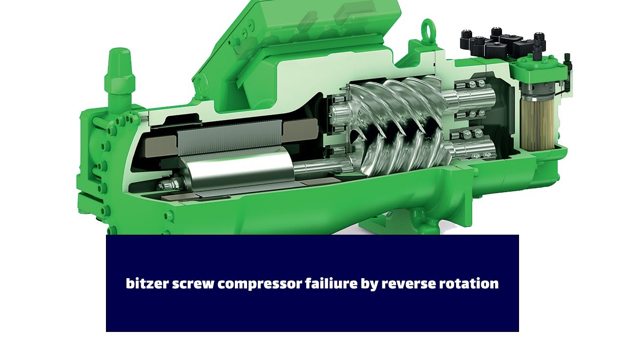 bitzer screw compressor failiure by reverse rotation