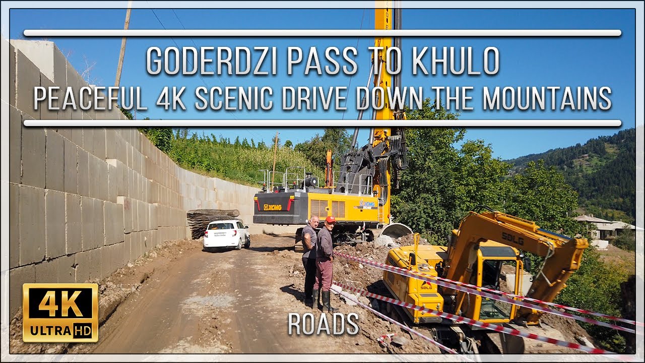 Goderdzi Pass to Khulo | Peaceful 4K Scenic Drive Down the Mountains
