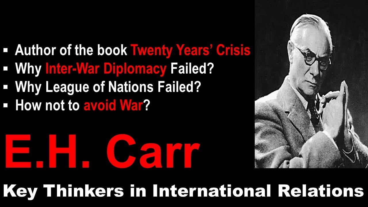 E  H  Carr - Key Thinkers in International Relations for UGC NET JRF JUNE Exam and PSIR Mains