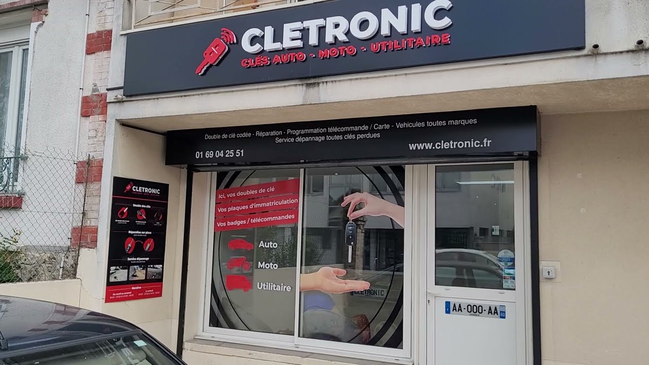 Sp&eacute;cialiste cl&eacute;s Auto-Moto CL&Eacute;TRONIC &agrave; Sainte Genevi&egrave;ve des bois 91700.🔑🔑